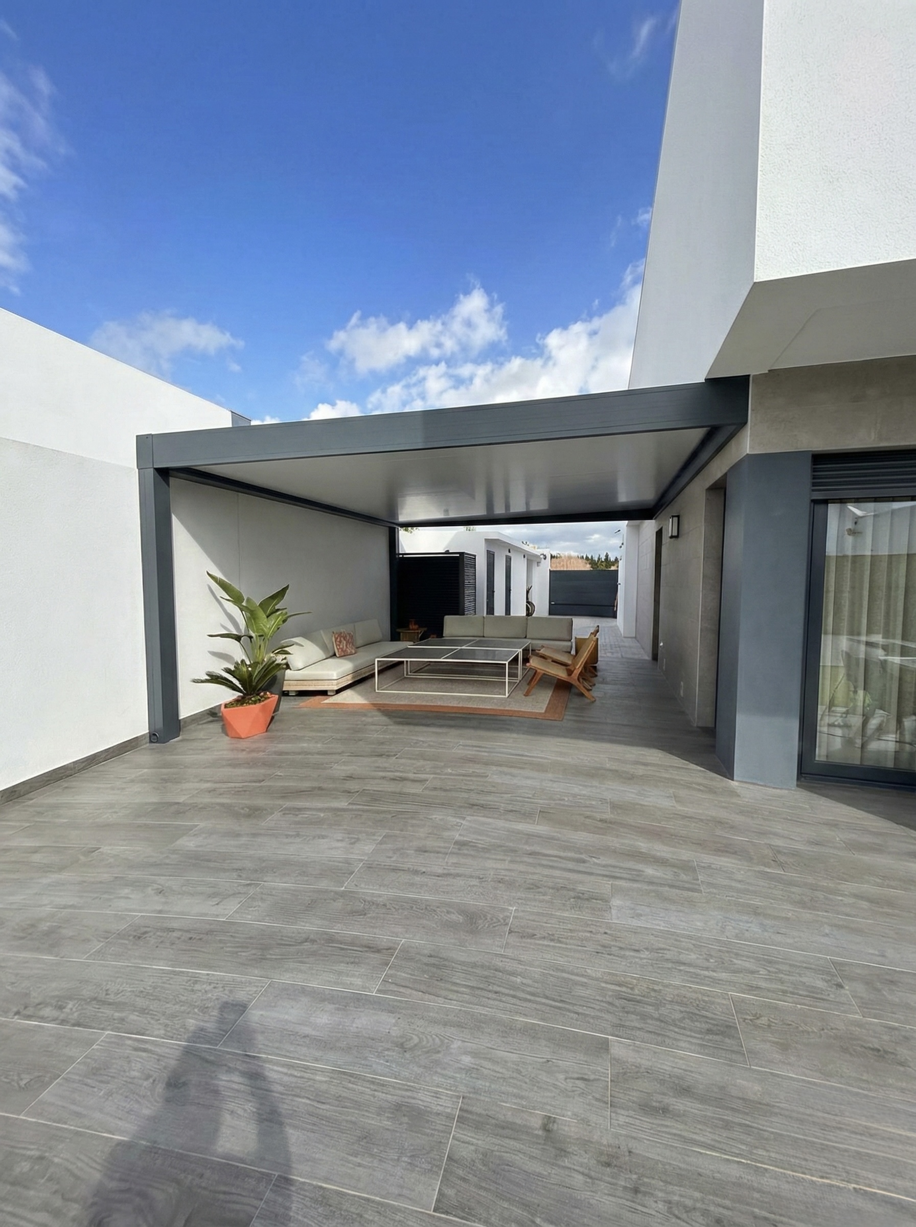 Solario panel sándwich terraza exterior Cádiz